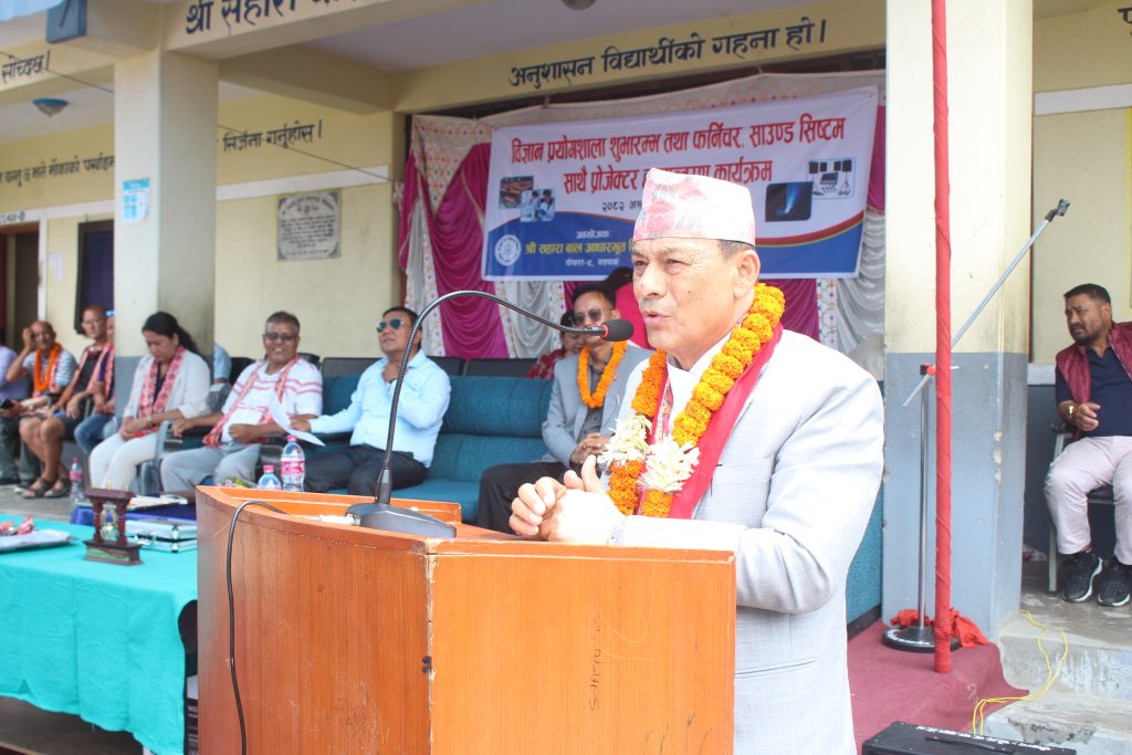 विद्यालयमा विज्ञान प्रयोगशाला स्थापना भविष्य निर्माणतर्फको ठूलो कदम हो – मन्त्री थापा