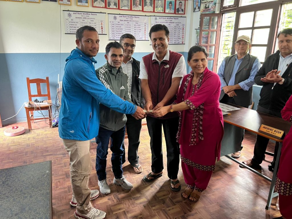 भलिबल प्रतियोगिताबाट बचत रकम आर्वाविजयसहित ३ विद्यालयलाई