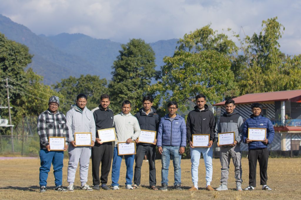 माछापुच्छ्रे मिडिया एण्ड मल्टिपर्पोज  प्रा.लि.द्वारा  खेलाडीलाई सम्मान