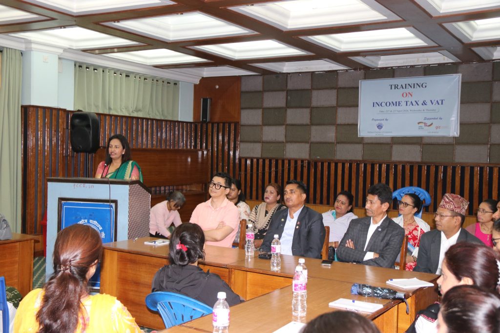 महिला उद्यमीका लागि आयकर र भ्याटबारे प्रशिक्षण