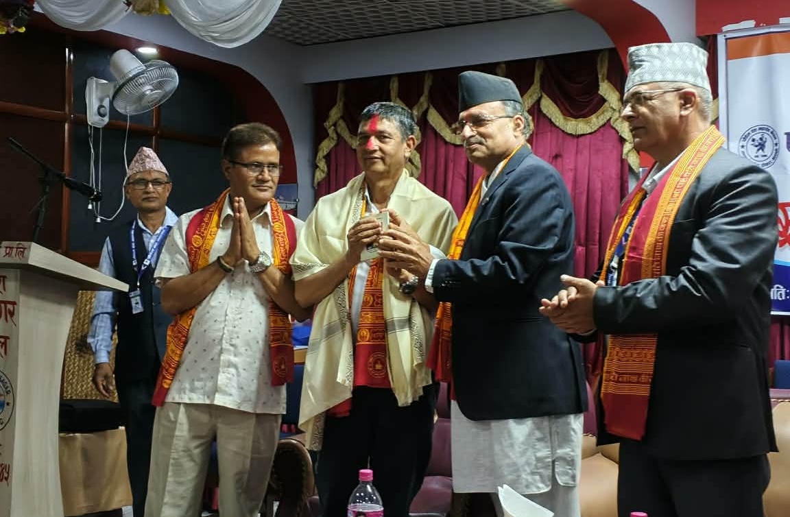 नेपाल पत्रकार महासंघ गण्डकीका अध्यक्ष  पौडेल सम्मानित