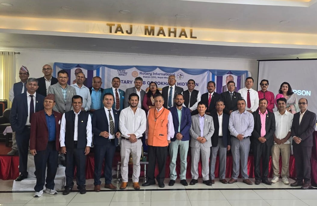 रोटरी क्लब अफ पोखरा मिडटाउनको रजत जयन्ती तथा २५औँ पदस्थापन समारोह सम्पन्न