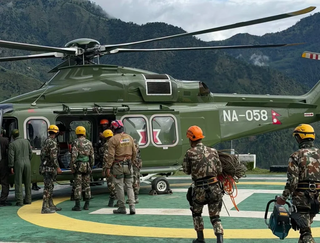 रसुवागढी जलविद्युत् आयोजना स्थलमा उद्धार टोली परिचालन