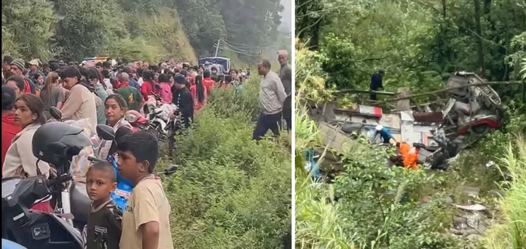 अपडेट : पोखरा स्कुल बस दुर्घटना, १८ जनाको उद्धार